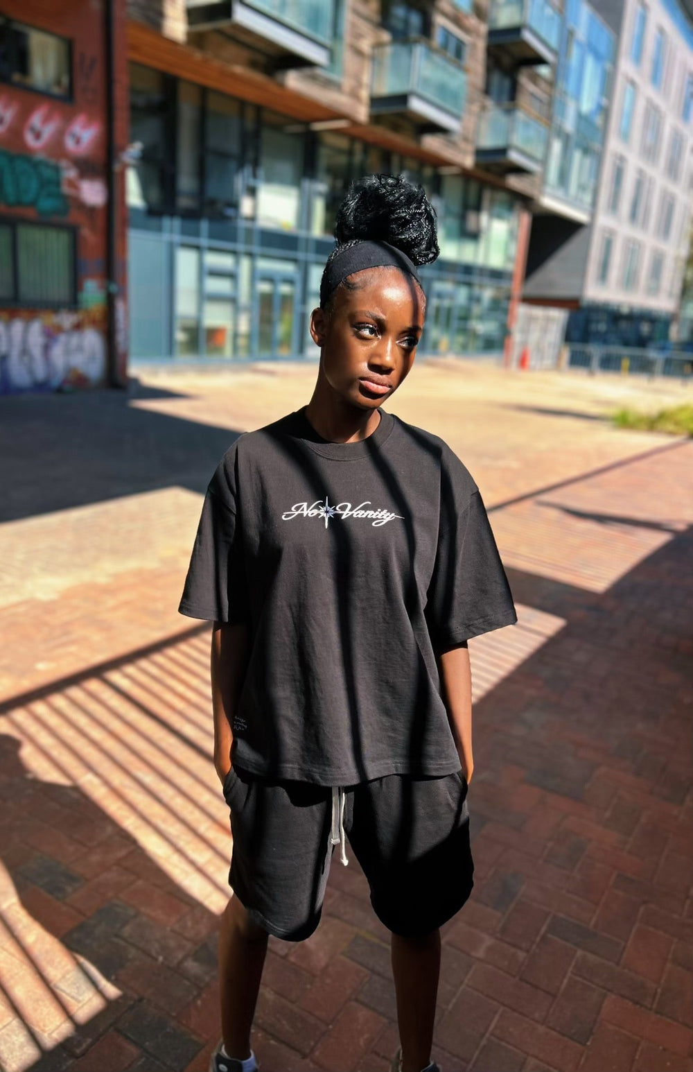Black boxy cropped top
